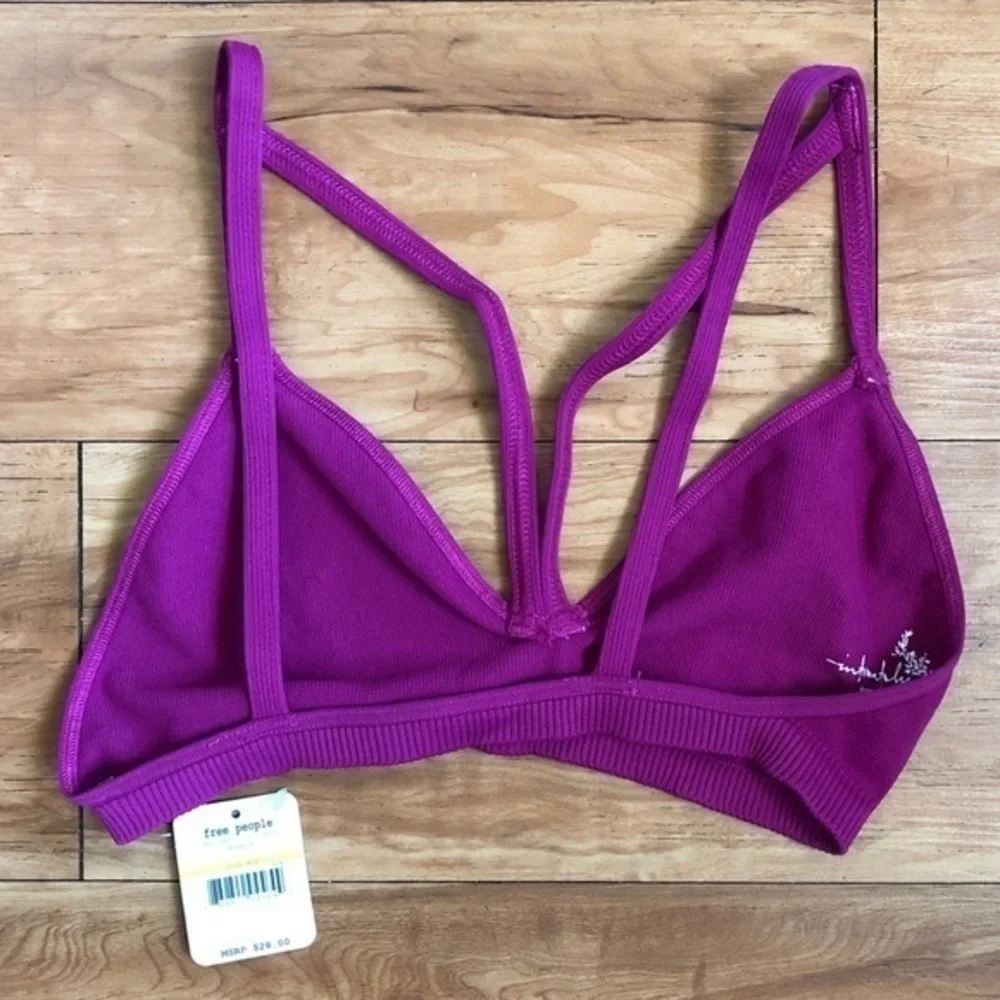 New Free People Keira Bralette Fuchsia Pink Bra